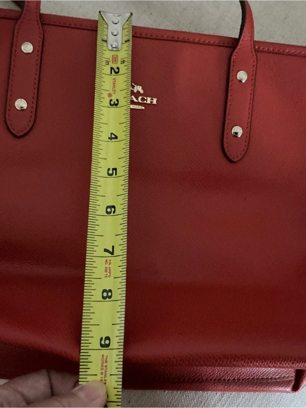 Coach city zip tote vibrant red handbag F36875
